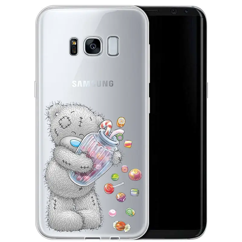 Плюшевый Тедди Me To You Bear Мягкий чехол из ТПУ для Coque samsung Galaxy A5 S7EDGE S9 S8PIUS 2018A8 A6 A8PIUS NOTE8 NOTE9 - Цвет: TPU