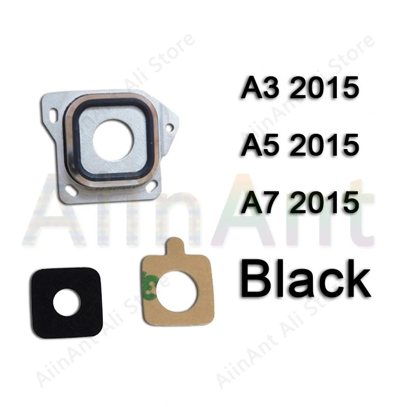 A3 Black Для samsung Galaxy A3 A5 A7 A320 A520 A720 задняя камера стеклянная крышка объектива Кольцо с наклейкой - Цвет: A3 Black