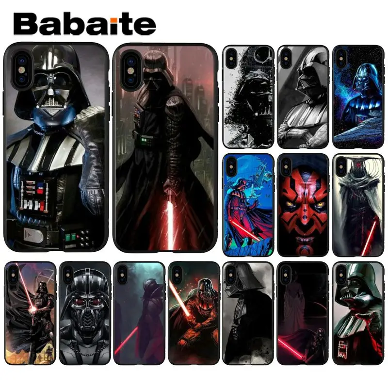 Babaite Darth vader star wars умный чехол черный мягкий чехол для iPhone X XS MAX 6 6s 7 7 plus 8 8 Plus 5 5S SE XR
