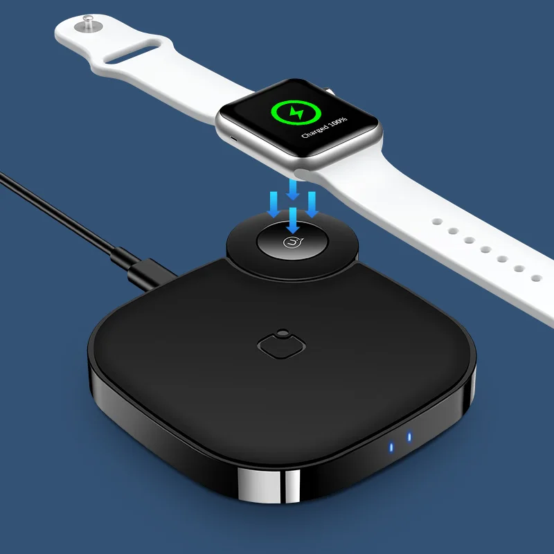 QI Wireless Charger for Apple Watch 4 3 2 1,USAMS Wireless Portable External Battery for iPhone X Samsung Xiaomi charger adapter - Тип штекера: Универсальный