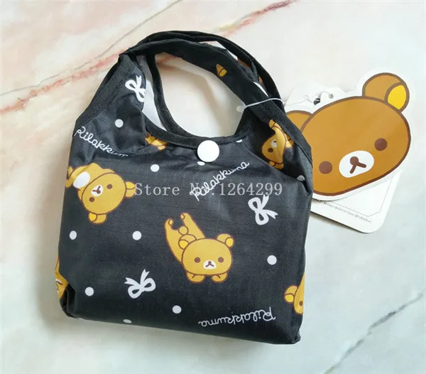 Новая мода Rilakkuma Девушки Женщины Большие водонепроницаемые Складные хозяйственные сумки для детей - Цвет: Прозрачный