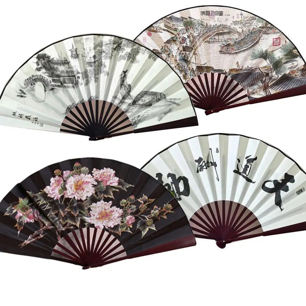 Chinese Style Folding Portable Fan Retro Ink and wash Pattern Home Casual Decoration Summer Gift |