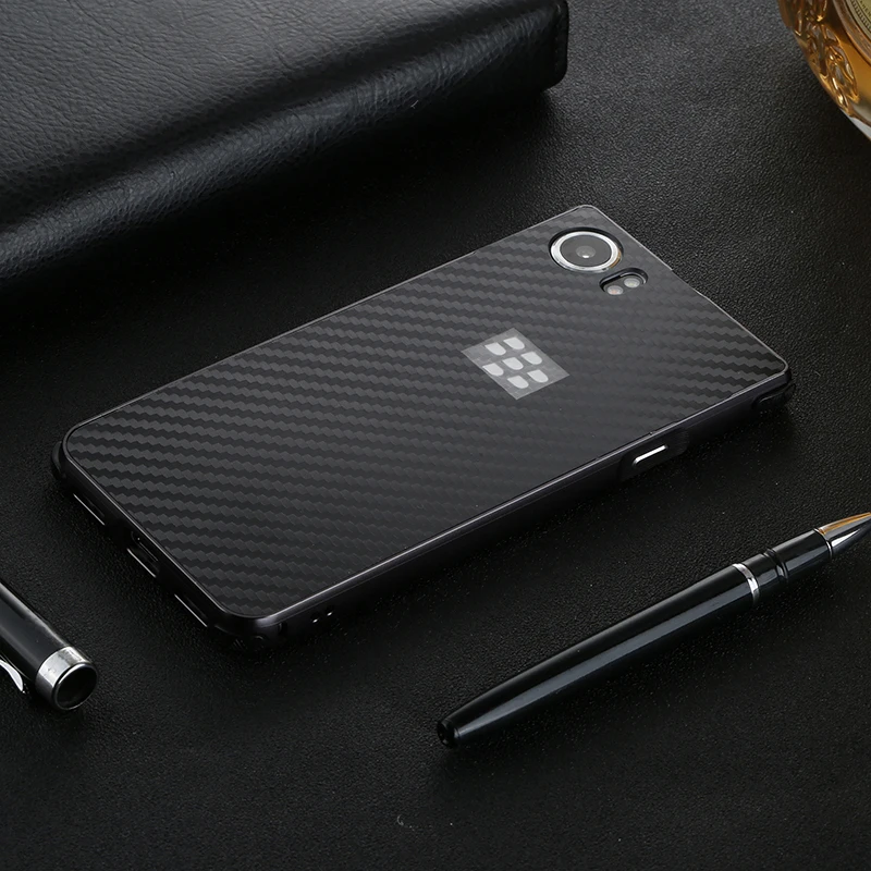 Для Blackberry KEYone случае Алюминий металлический каркас бампер из углеродного волокна ПК Жесткий Чехол для ключевых два противоударный Капа для fundas