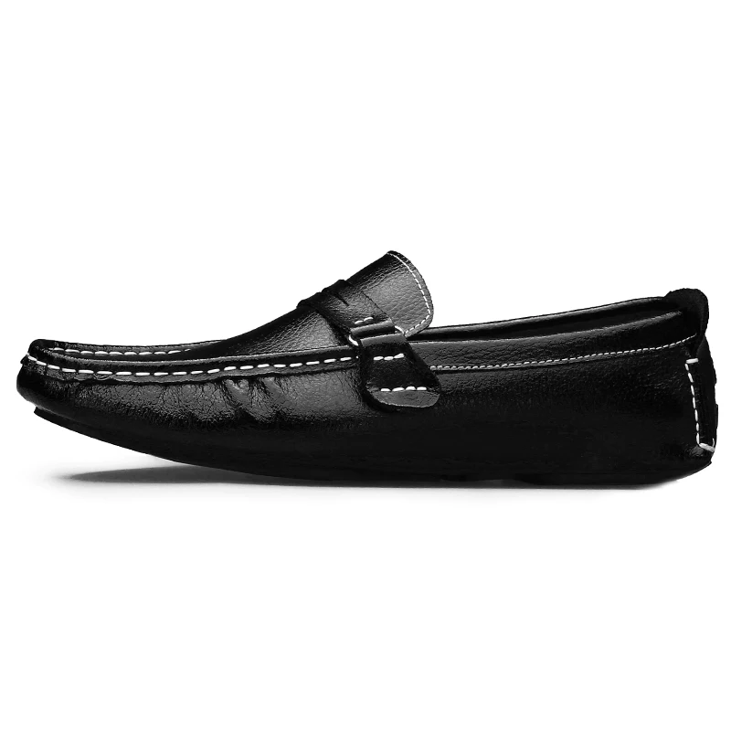 Мужские кожаные лоферы большого размера модная повседневная обувь для мужчин 2020