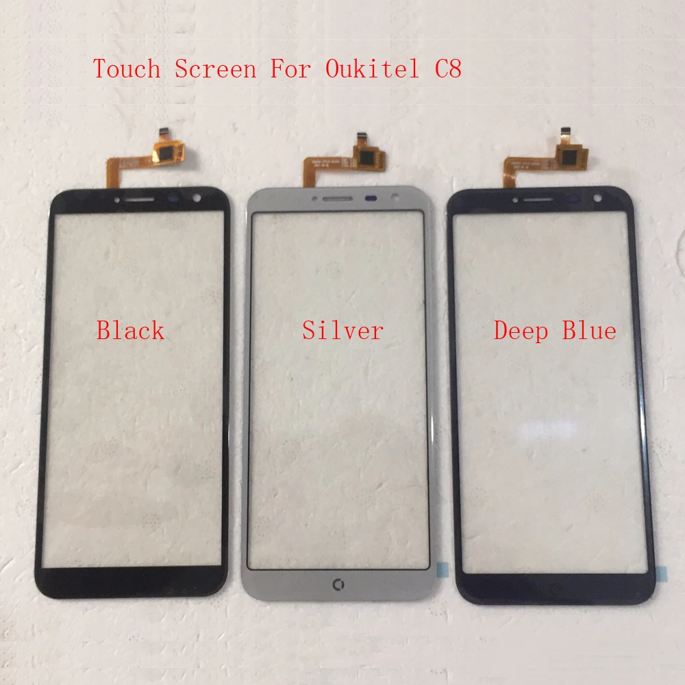 

Moible Smartphone Touchscreen Touch Screen For Oukitel C8 C 8 Touch Screen Digitizer Panel Front Glass Sensor Protector Film