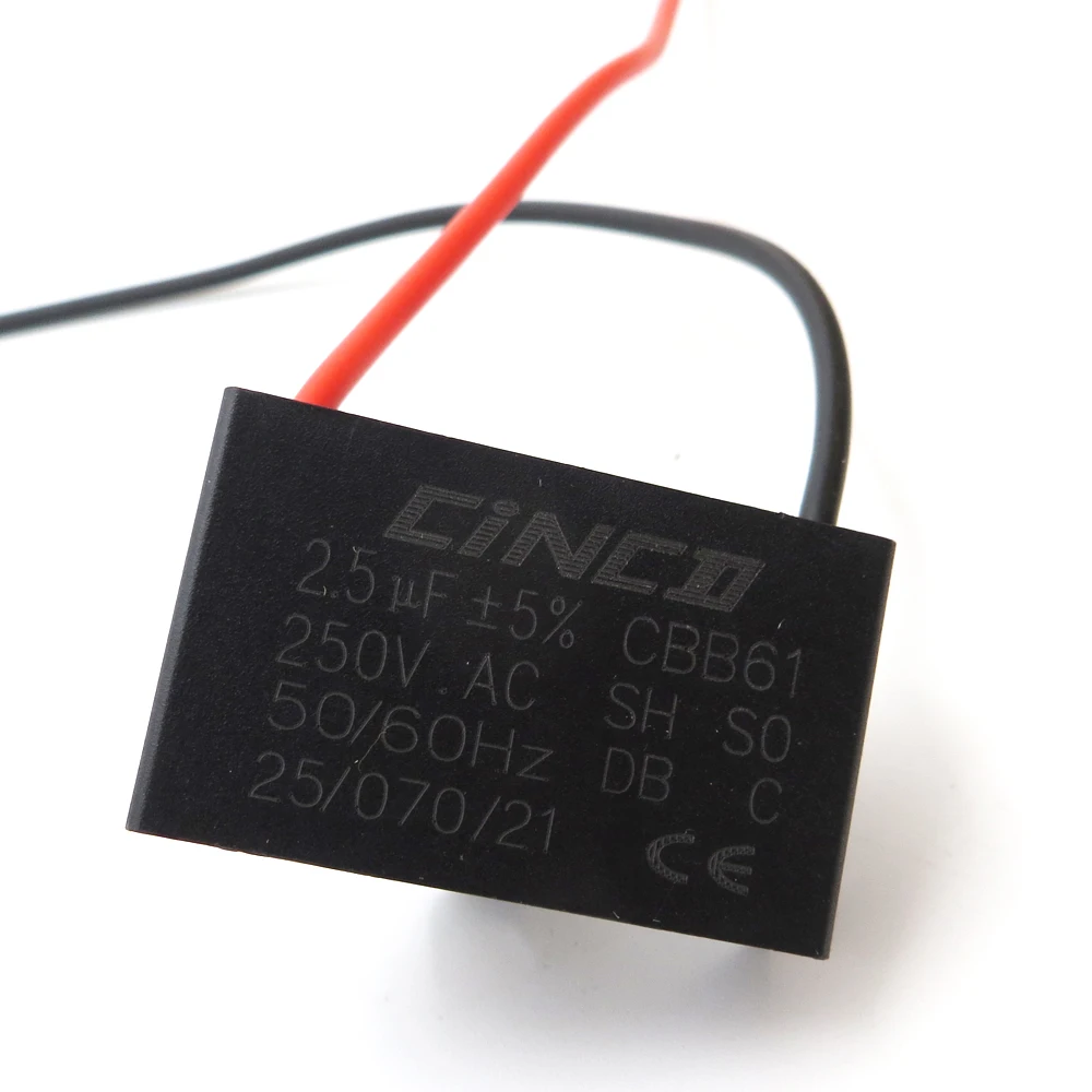 Электродвигатель конденсатор Электрический вентилятор CBB61 2 5 мкФ 250 220 V провода