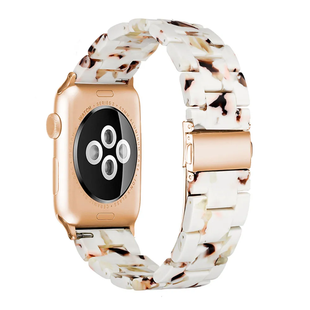 Полимерный ремешок для часов Apple Watch Series 4 3 2 1 ремешок из нержавеющей стали браслет с пряжкой для iWatch Band 38 мм 40 мм 42 мм 44 мм ремешок