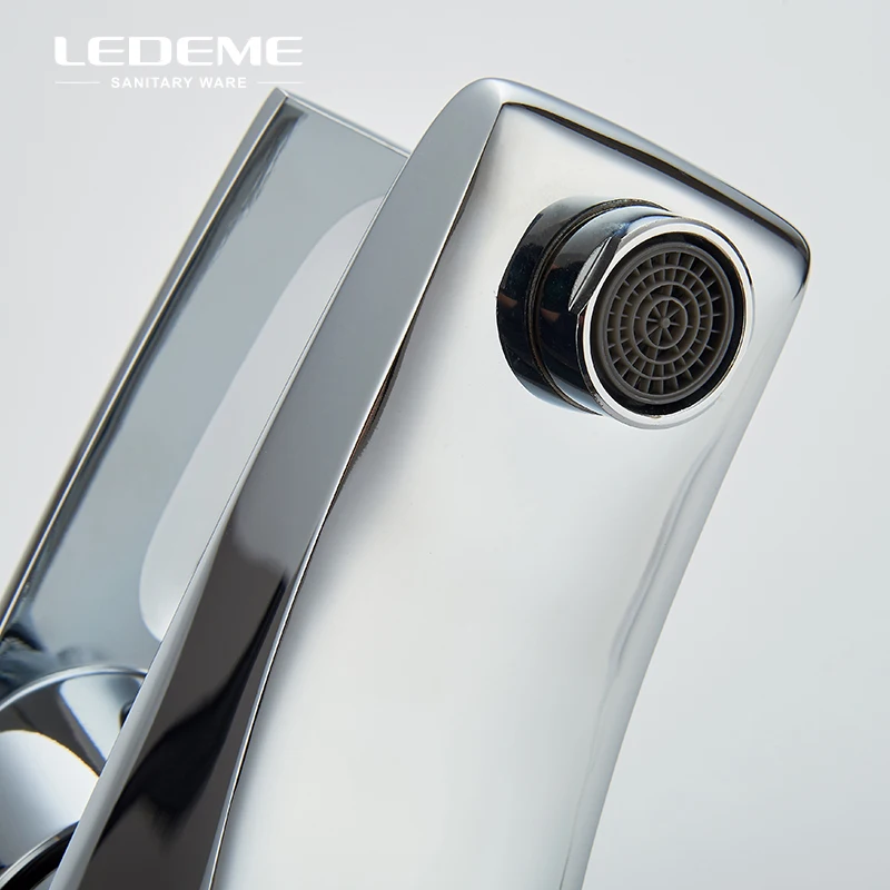 LEDEME квадратный уникальный кран для ванной комнаты современный с одной ручкой