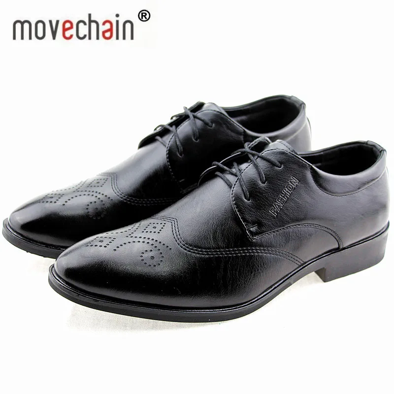 Movechain/Мужские модельные свадебные туфли на плоской подошве Роскошные мужские