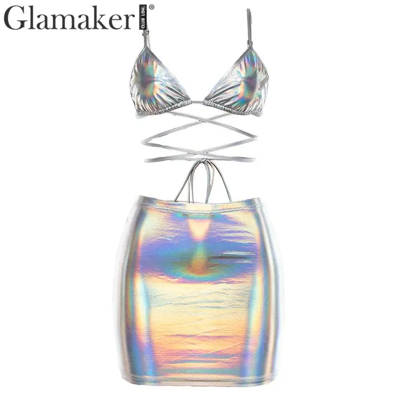Glamaker бандажная повязка облегающее красочное сексуальное платье женское летнее