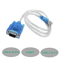 5pcs usb to rs232 com port serial pda 9 pin db9 cable adapter support windows7 wholesale drop shipping