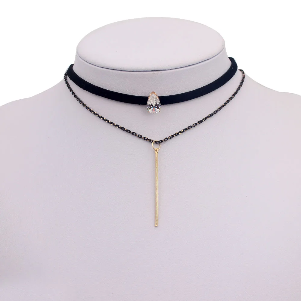 Женское бархатное ожерелье чокер с бантом розового/черного цвета|Колье| |