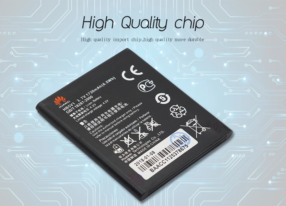 Hua Wei сменный аккумулятор для телефона HB5V1/HB5V1HV для huawei Honor Bee/Ascend W1 Y541 U8833 G350 Y516 Y511 Y300 1730 мАч