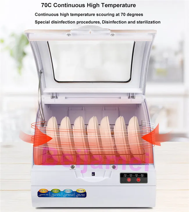 

Beijamei 2020 Free Standing Countertop Electric Dish washers Hands Free Small Automatic Dishwasher Machine