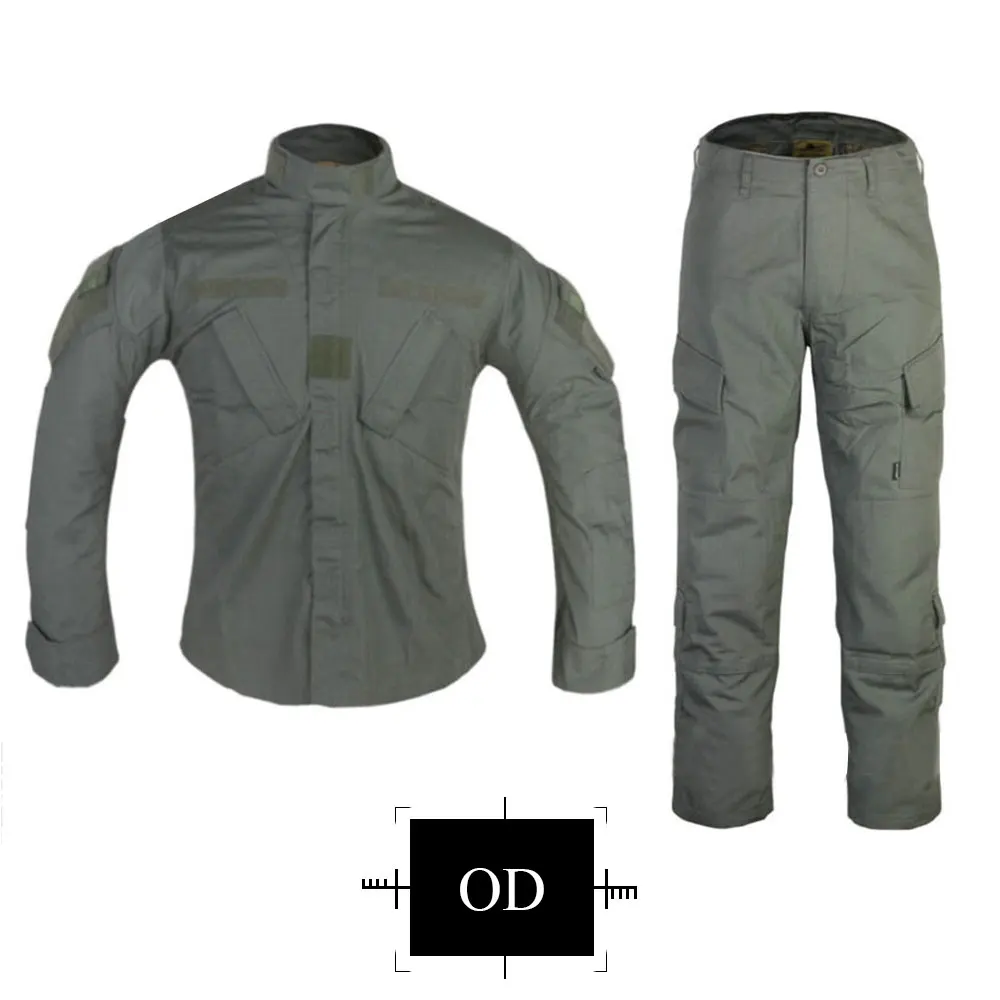 EMERSONGEAR тактическая боевая униформа BDU Военная страйкбольная армейская охотничья рубашка и брюки черный EM6904 - Цвет: OD