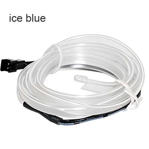 ice blue 1 м EL Wire 6 мм швейная неоновая автомобильная светодиодная лента гибкий неоновый светильник Авто декоративный светильник s Танцевальная вечеринка декоративная лампа для автомобиля - Испускаемый цвет: ice blue