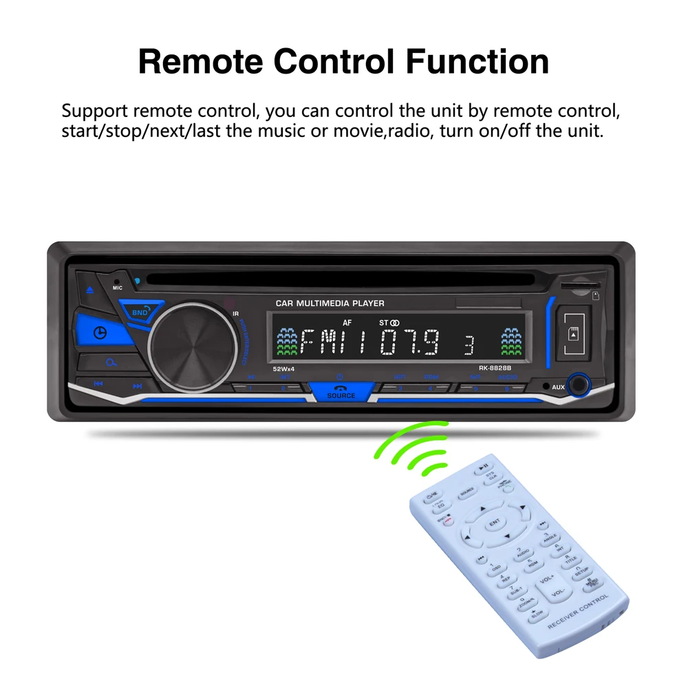 Автоэлектроника автомобильный Радио плеер DVD стерео аудио FM 12 в MP3 плеер Bluetooth 5v-зарядное устройство SD USB MMC RDS AUX 1DIN Авторадио в