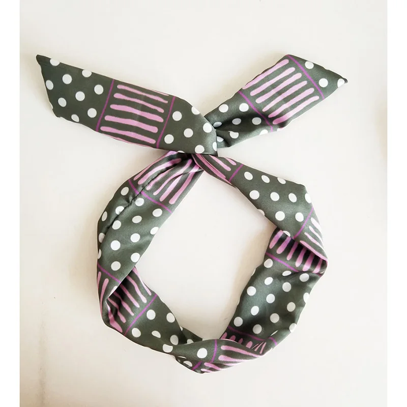 Корень мода хит цвет точка Полосатый Hairbands для Для женщин волос кроличьи уши