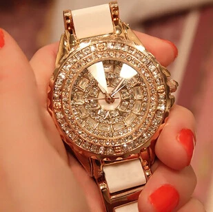 2020 NEW women fashion watch luxury Rose gold crystal diamond bracelet watches Ceramic Strap dress watch women rhinestone watch