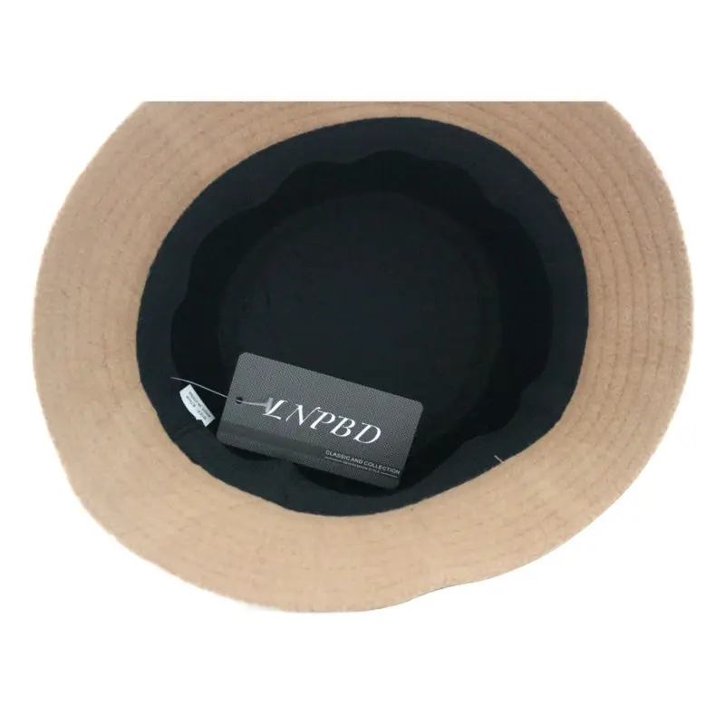 Женская шерстяная фетровая шляпа LNPBD однотонная винтажная пляжная в стиле ретро