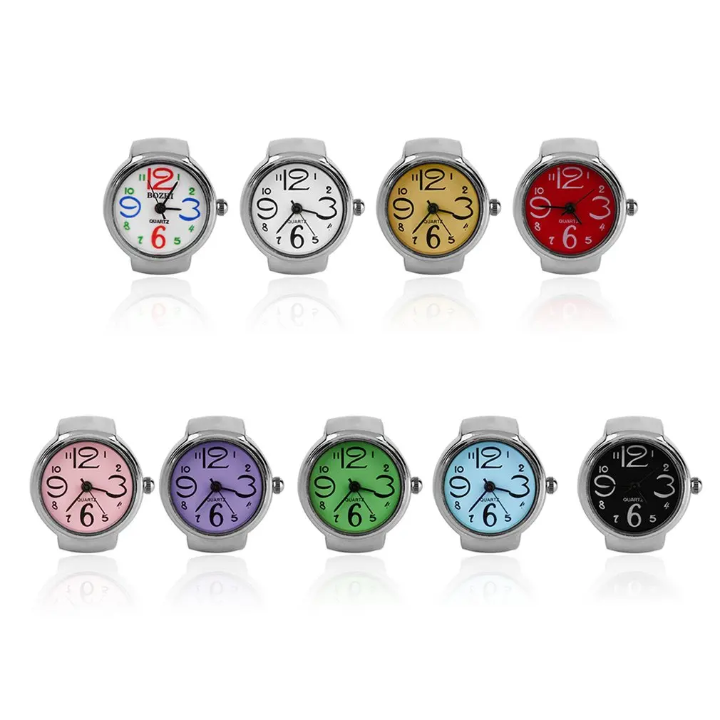 Мужские и женские часы с кольцом на палец Топ бренд Круглый циферблат