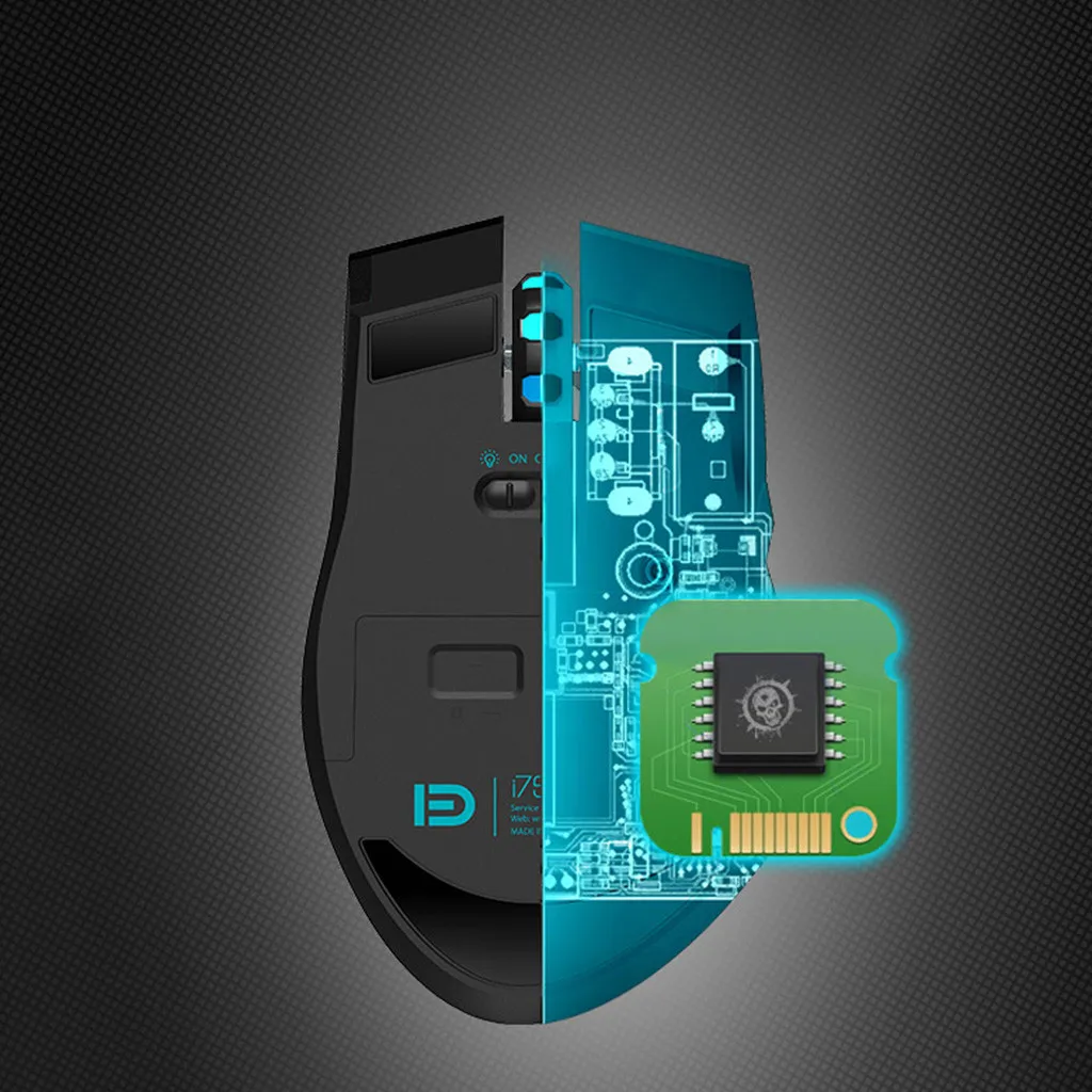 Беспроводная игровая мышь с шестицветным светильник дышащие 2 4G 3000 dpi USB