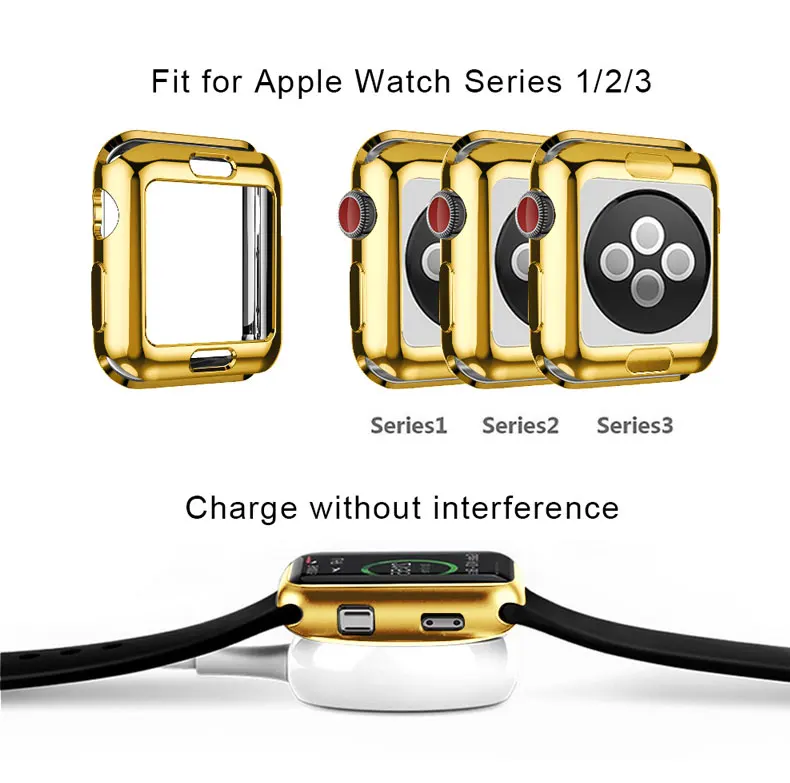 ТПУ бампер для Apple Watch 5 4 чехол 44 мм 40 мм iWatch Группа 42 мм 38 мм защитный чехол для экрана Apple watch 3 2 42/38 аксессуары