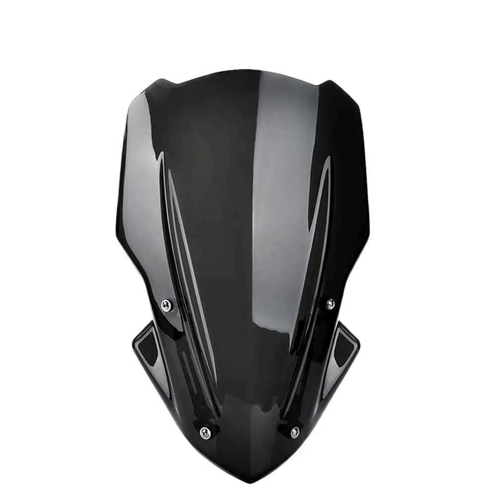Black Windshield Bjmoto Мотоцикл Мотокросс Clear Z 900 экран лобовое стекло ветер экран воздушный дефлектор кронштейн для Kawasaki Z900 - Цвет: Black Windshield