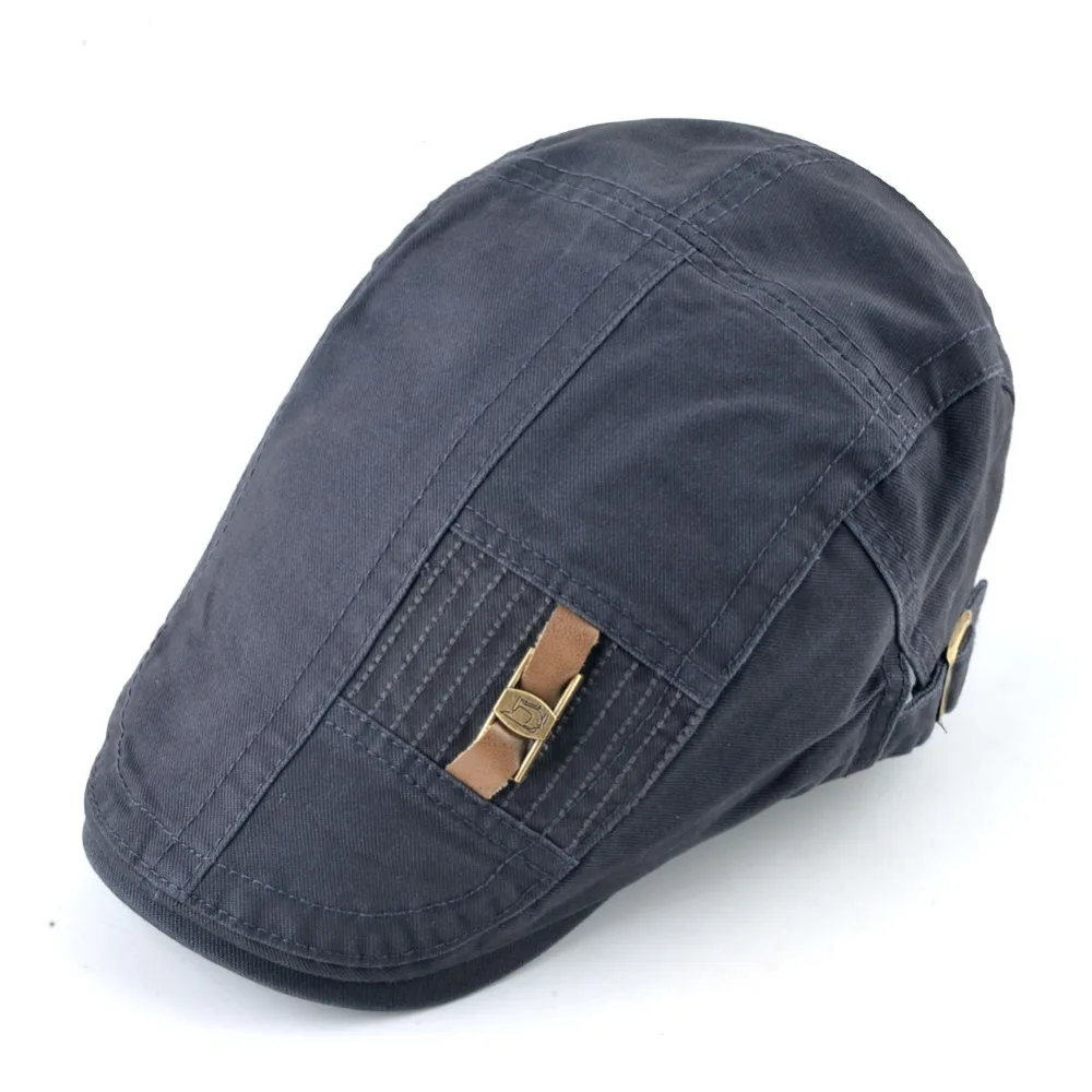 Зимние береты TQMSMY из 100% хлопка винтажный Британский однотонный металлический