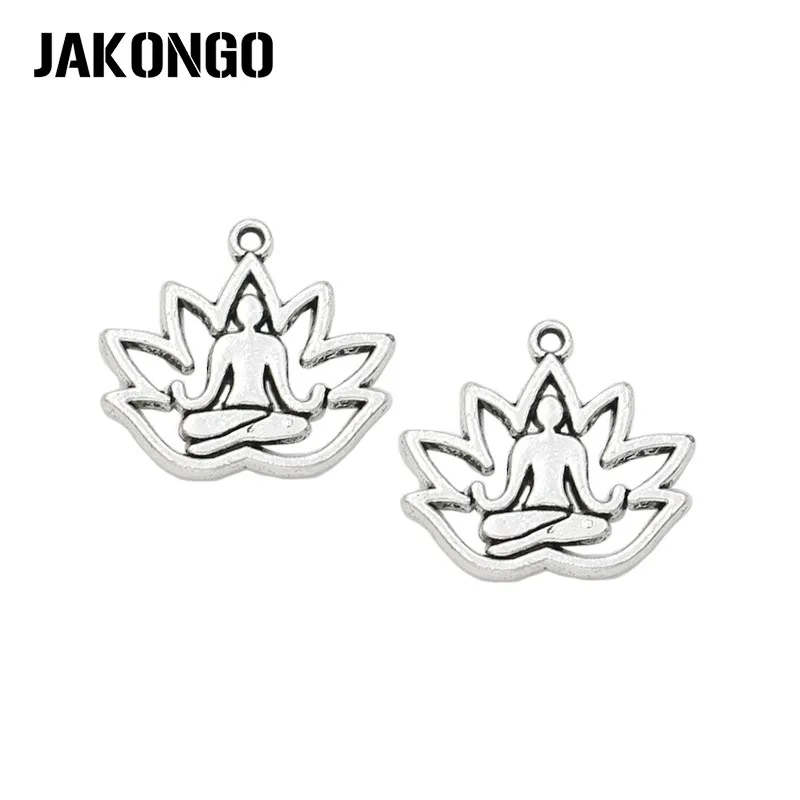 JAKONGO антикварные посеребренные подвески для йоги аксессуары изготовления