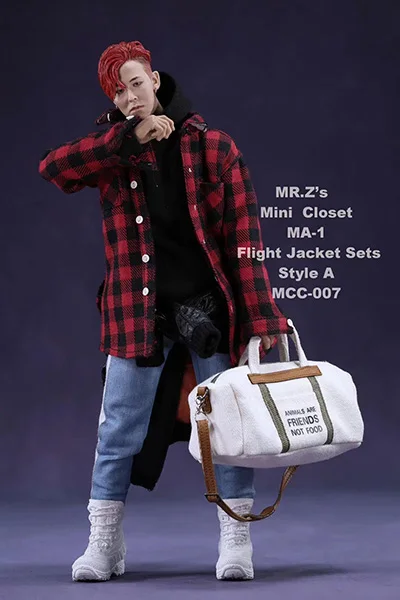 MCC007 Модный комплект одежды, 1/6 г., MR. Z's Mini Closet MA-1, комплект летной куртки с холщовой сумкой-ведерком, 3 вида стилей для фигуры 12 дюймов - Цвет: MCC007