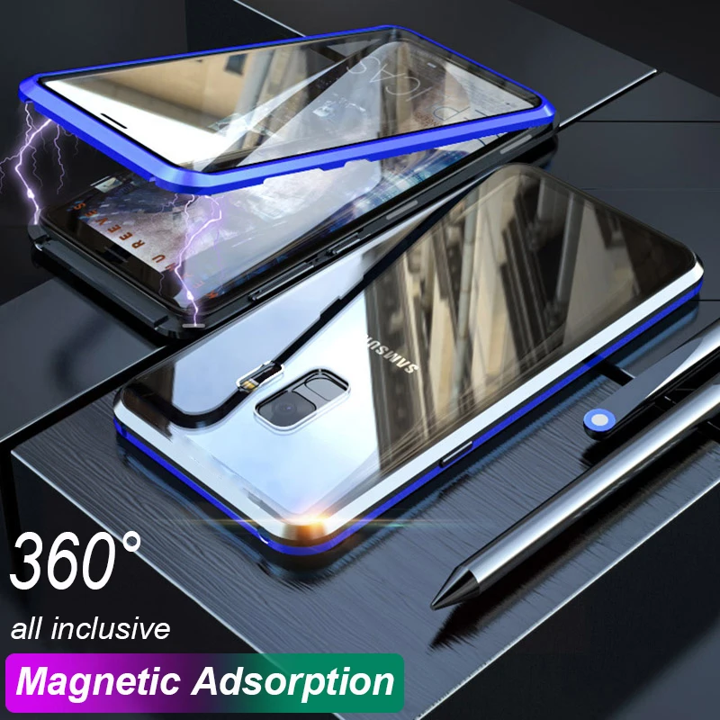 Магнитные абсорбирующие Чехлы для Samsung Galaxy S10 S9 Plus Note 9 металлический магнит