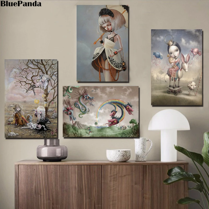Caricaturas Mark Ryden Surrealismo поп холст печать картина модульные картины для гостиной