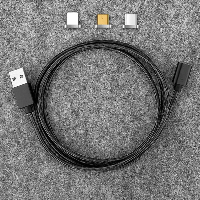 3 в 1 2 4a Магнитный нейлоновый Плетеный USB кабель мобильный телефон зарядный для
