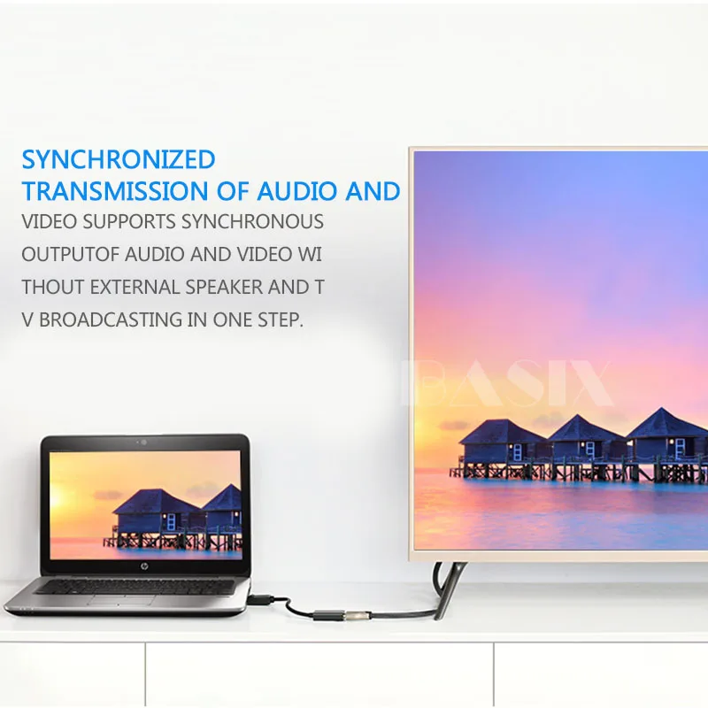 Адаптер Basix DP к HDMI DisplayPort 4k HDTV кабель адаптер конвертер мужчин и женщин поддержка