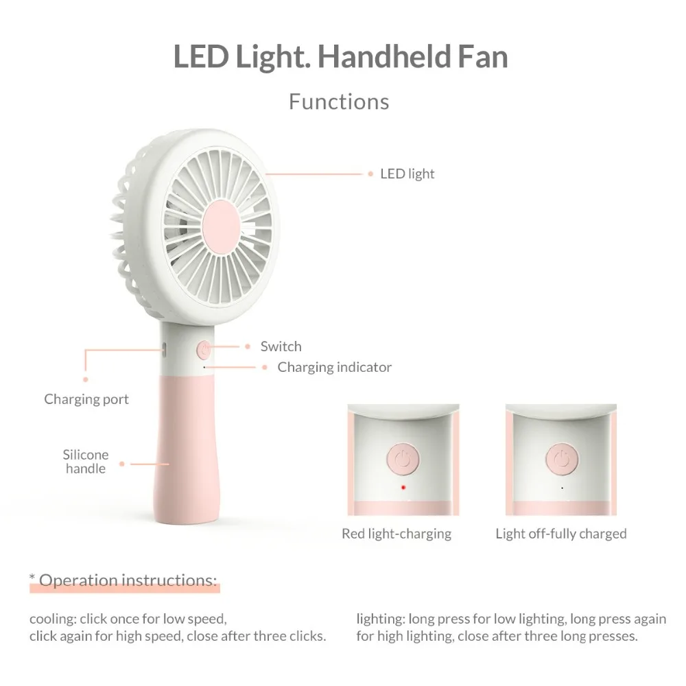 Ручной USB вентилятор ORICO портативный заполняющий для офисного помещения внешний