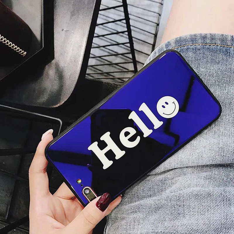 Чехол для мобильного телефона Smiley Apple X Hello iphone6s/7/8 plus защитный чехол iPhoneXS MAX Blu-Ray |