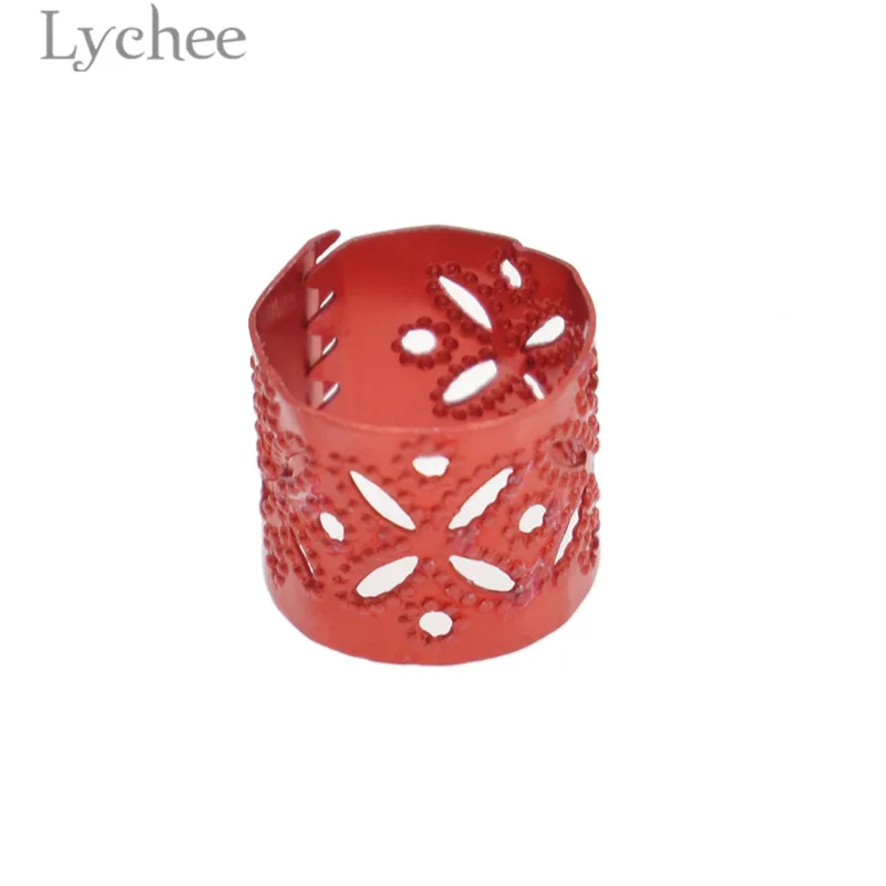 Lychee 20 шт модные алюминиевые дреды бисер смешанный цвет полые волосы оплетка