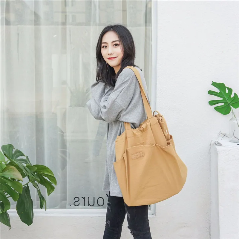 Холщовая Сумка с аппликацией персональная Студенческая сумка на шнурке через