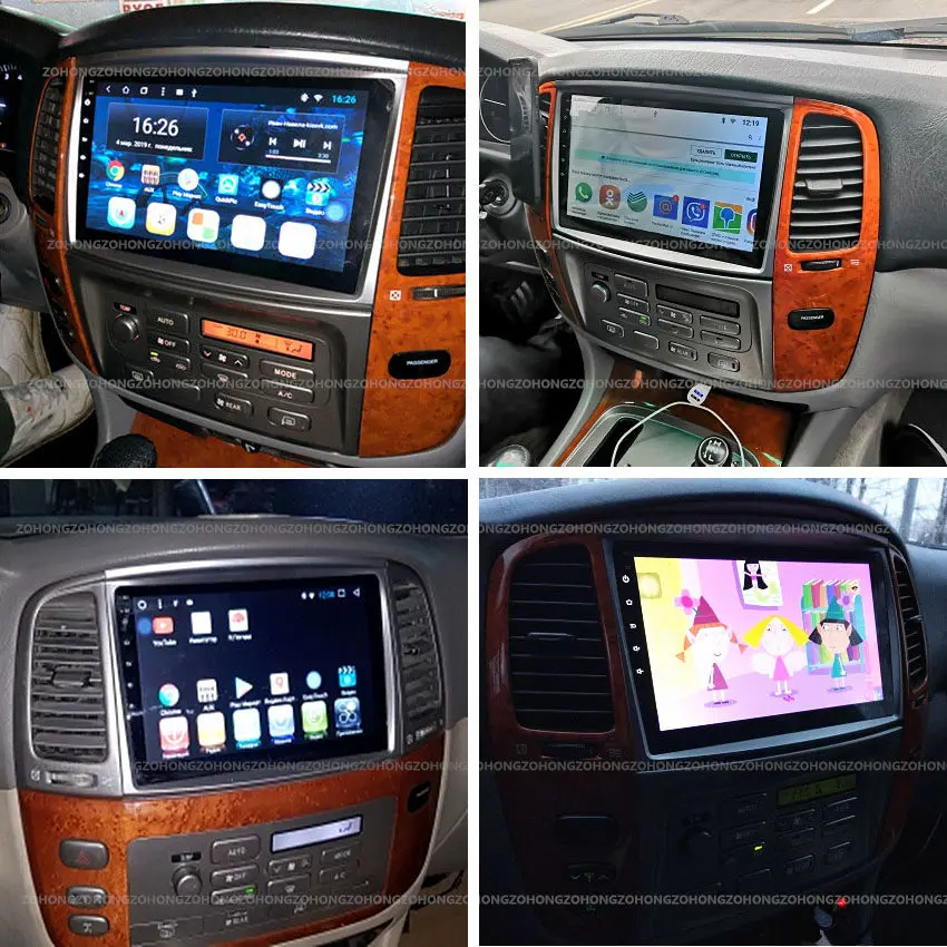 4G DSP 10,2 дюймов 2.5D Android 9,0 Автомобильный мультимедийный dvd-плеер для Toyota Land cruiser 100 LC100 Авторадио автомобильный gps навигатор стерео