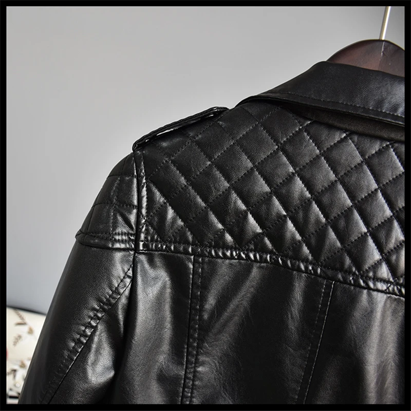 

2020 Winter New Lapel Women Pink Motorcycle Belt Leather Personality Turn Down Collar Tide Jacket Pu Black Casual Jackets