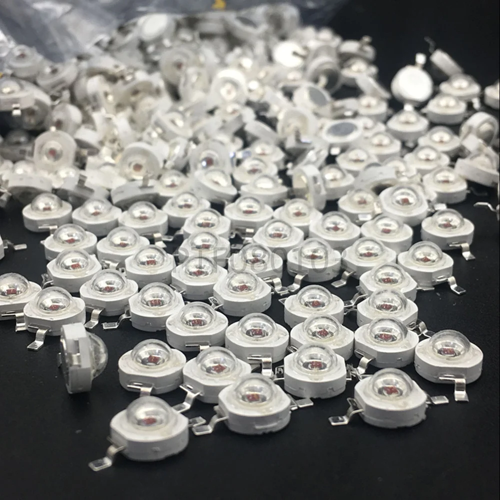 100 шт 3W LED красный 660nm высокой мощности Светодиодные лампы 700mA 2 2-2 4 V 30-40LM 42mil завод