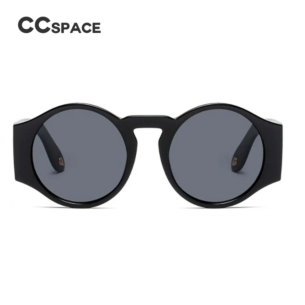 CCSPACE, 6 цветов, Ретро стиль, круглые солнцезащитные очки, сексуальные оттенки, для мужчин и женщин, прозрачные, зеркальные ноги, Брендовые очки, дизайнерские, модные, женские, 45383