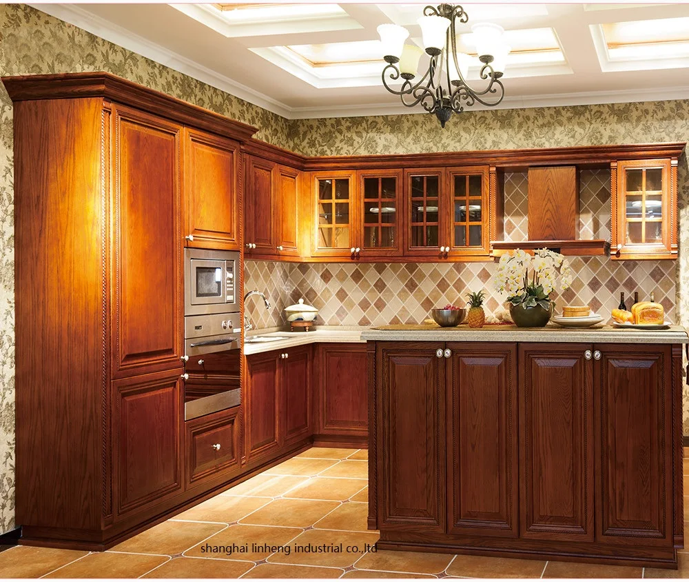 

solid wood kitchen cabinet(LH-SW092)