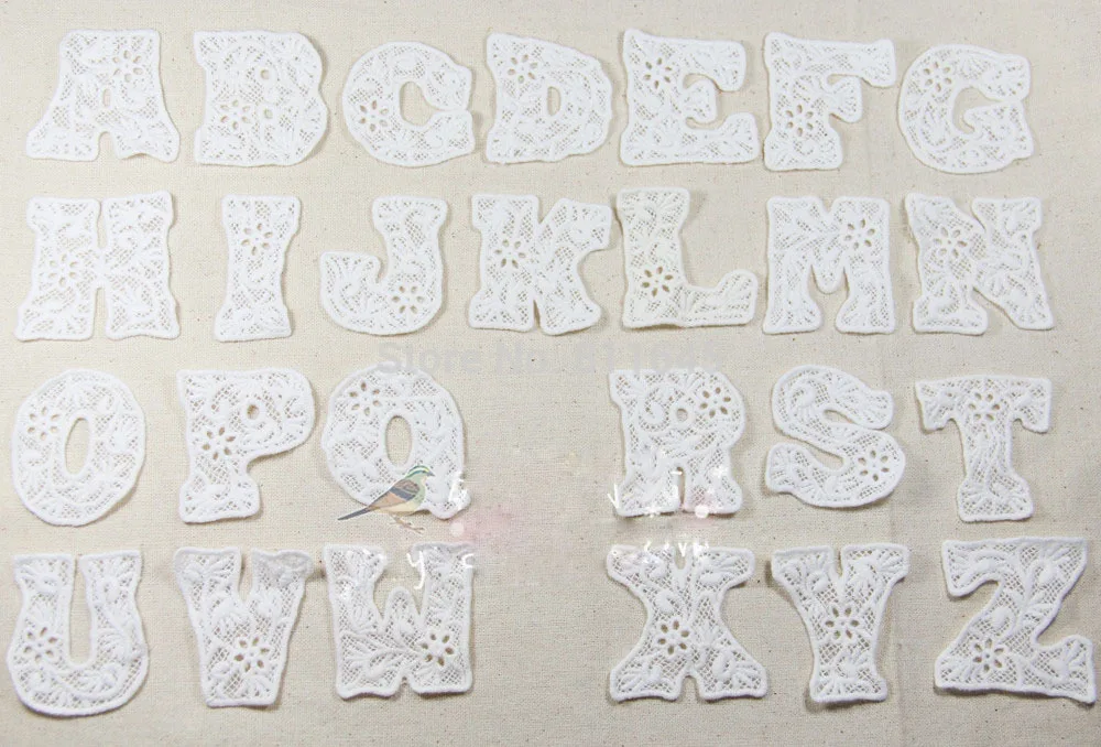 26 Письмо ручной DIY Шить-на хлопок Вышивка Венеция Кружево аппликация Винтаж письмо-Z патч ретро
