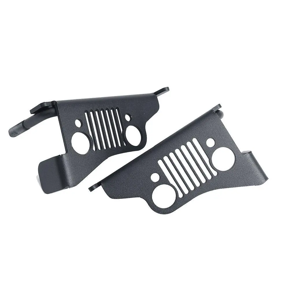 Пара J184 гриль стиль подножки твердые стальные черные Kick Panel 2007 2016 для Jeep Wrangler JK &