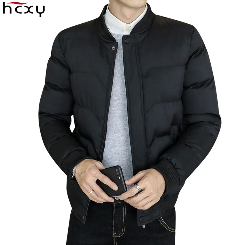 HCXY 2019 мужские ветровки хлопковые мягкие зимние куртки пальто для мужчин толстый