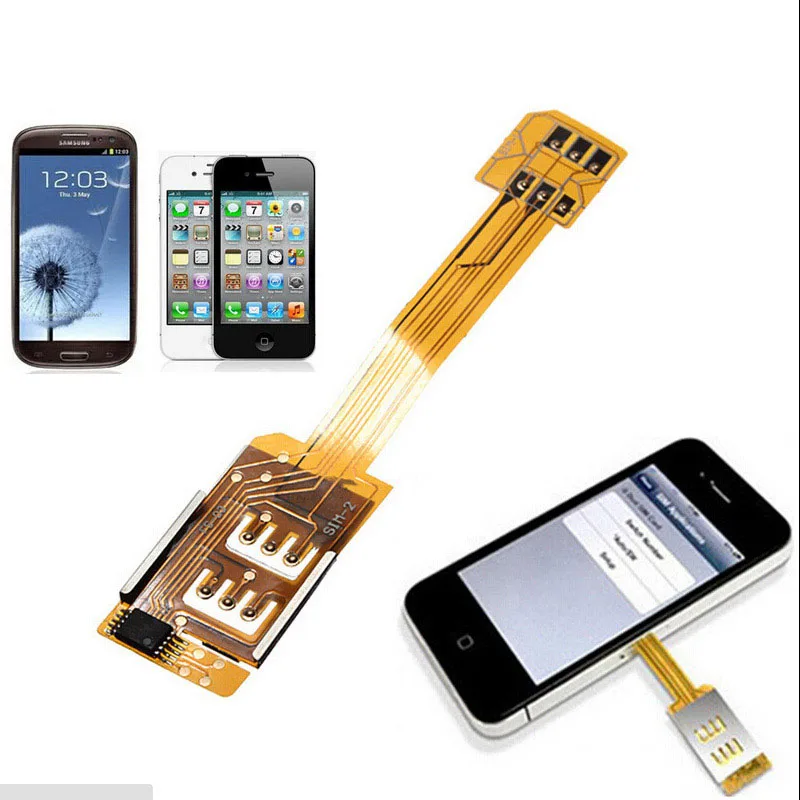 Двойной адаптер для сим карты микро карта расширение Morecard iPhone 4/4S Samsung galaxy S3 S4 S5 NOTE 2