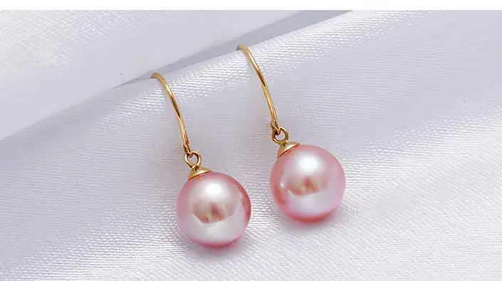 CHARMING PAIR OF AAA10-11MM SOUTH SEA LAVENDER PEARL EARRING 14K MENTAL | Украшения и аксессуары