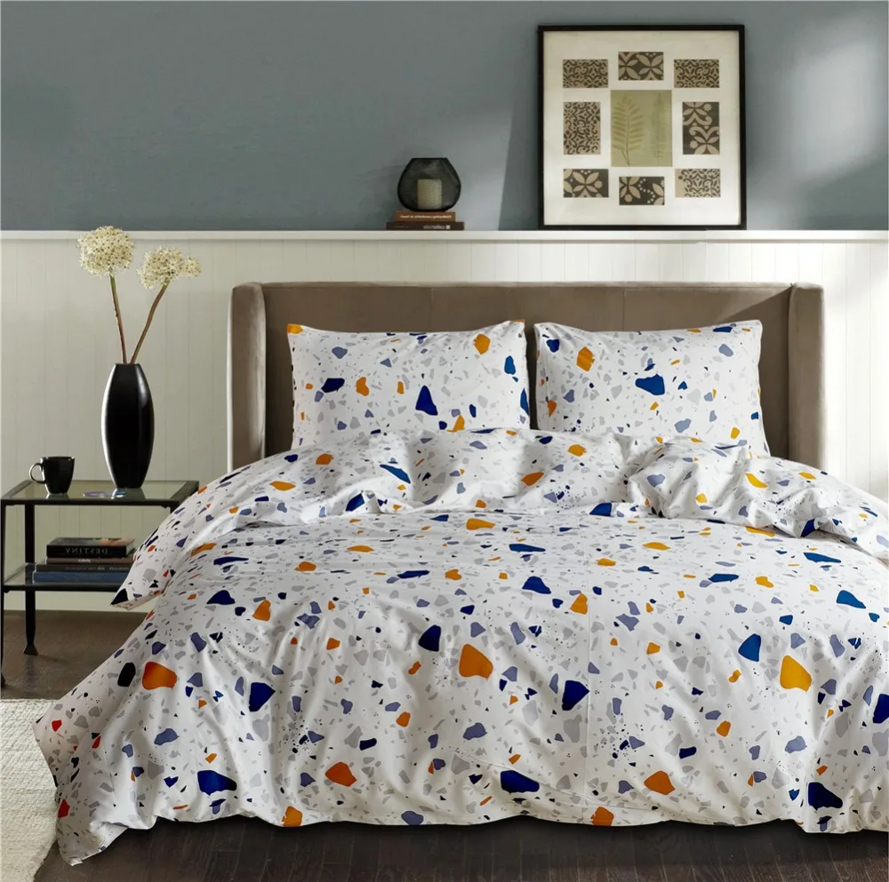 Bedding Set Three Piece High Quality Simplicity Color Stripe Cotton Thin Summer Quilt Cover Soft Pillow Case 51*66cm | Дом и сад